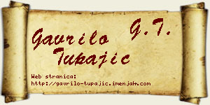 Gavrilo Tupajić vizit kartica